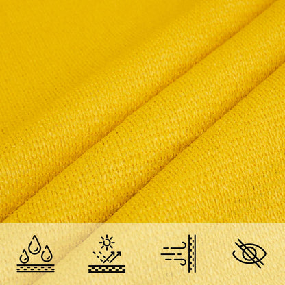 Sunshade Sail Yellow 2 x 2 x 2 m HDPE