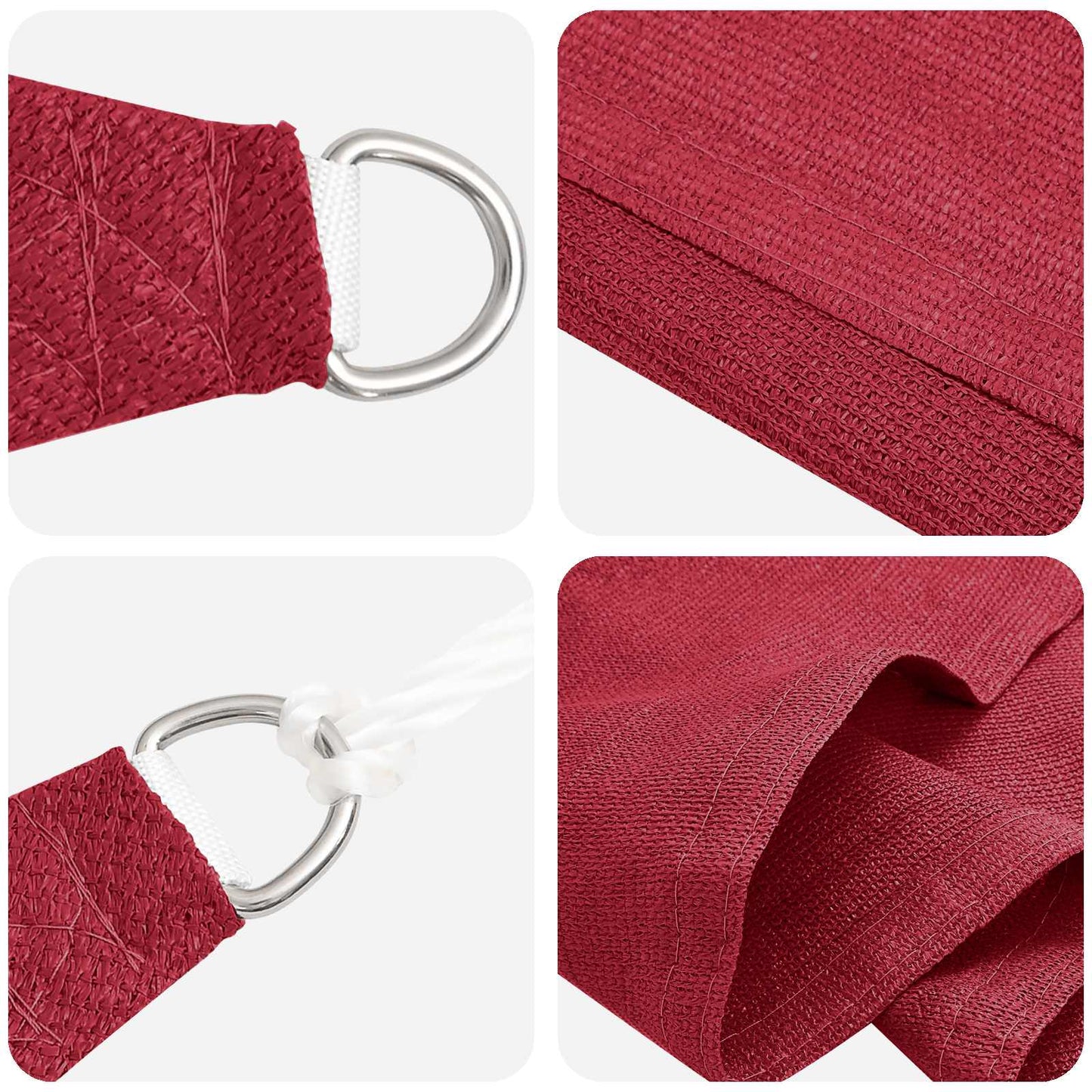 Sunshade Sail Red 2 x 6 m HDPE