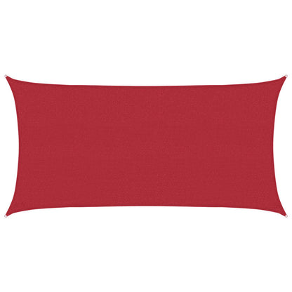 Sunshade Sail Red 2 x 6 m HDPE