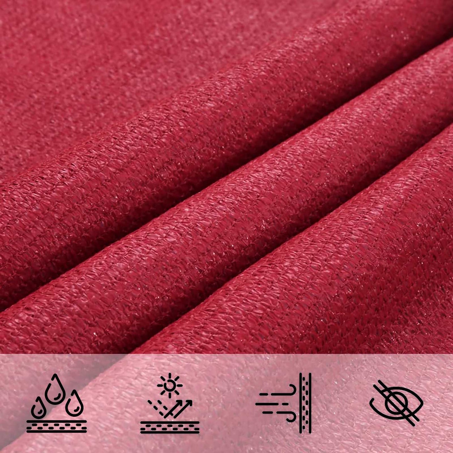 Sunshade Sail Red 2 x 2 x 2 m HDPE