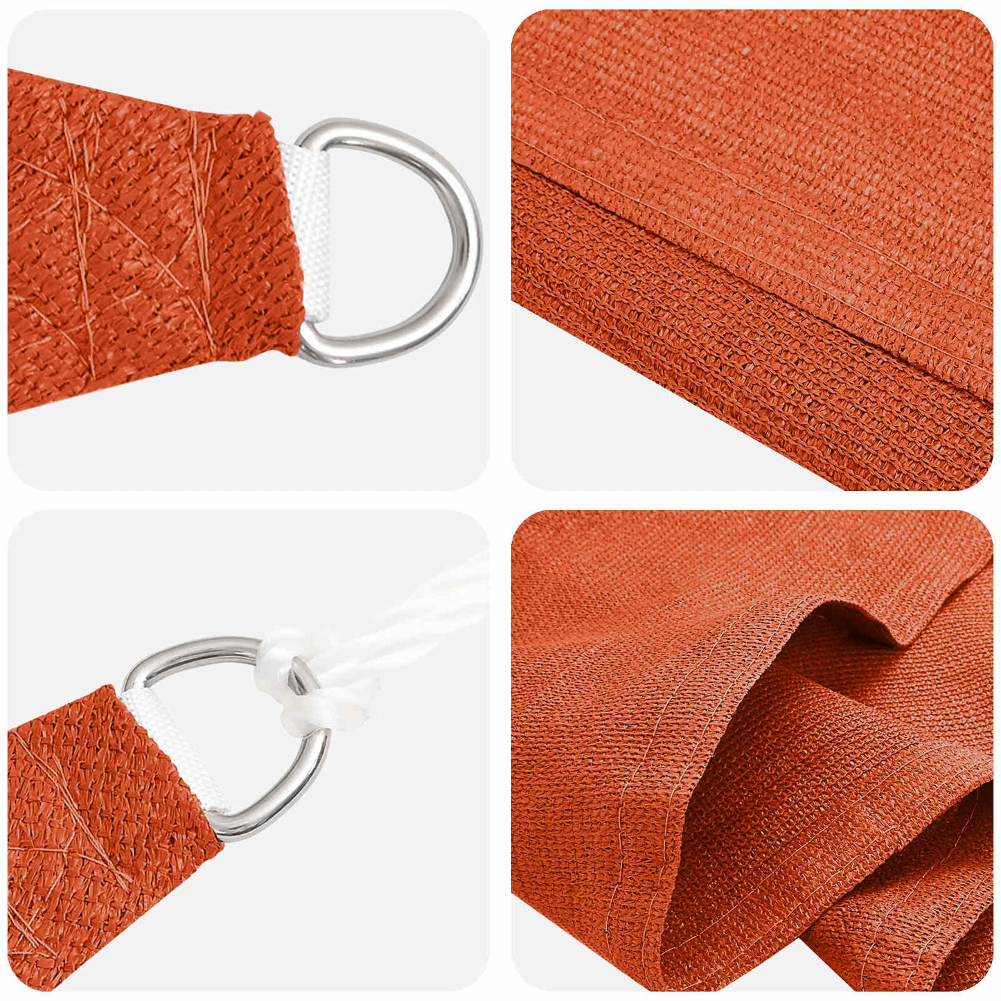 Sunshade Sail Orange 7 x 5 x 5 m HDPE