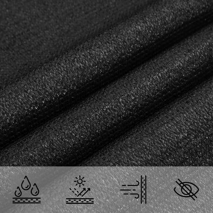 Sunshade Sail Black 7 x 5 x 5 m HDPE