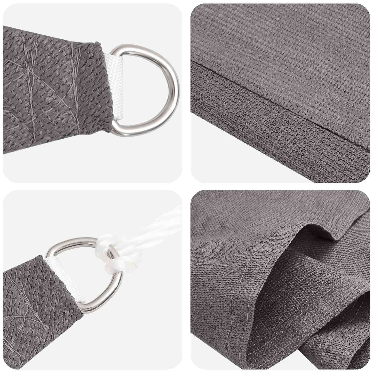 Sunshade Sail Light Grey 2 x 6 m HDPE