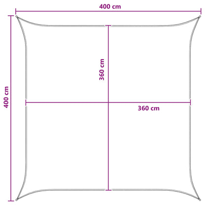 Sunshade Sail Anthracite and White 4 x 4 m HDPE