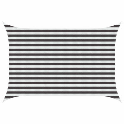 Sunshade Sail Anthracite and White 2 x 3 m HDPE