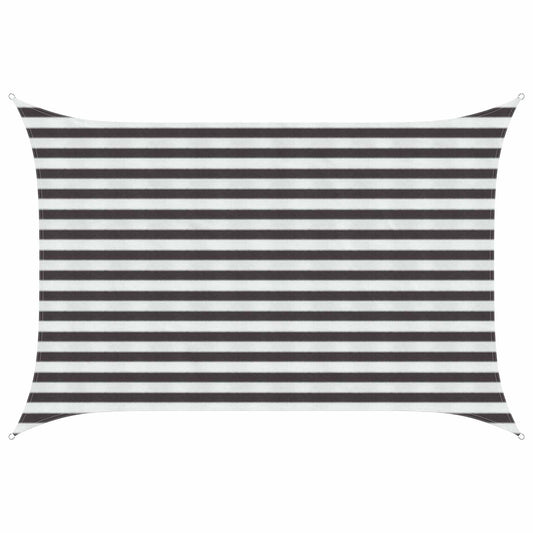 Sunshade Sail 2 x 3.5 m HDPE Rectangular Anthracite and White