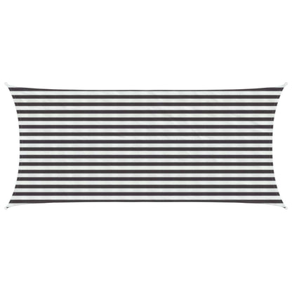 Sunshade Sail Anthracite and White 2 x 4.5 m HDPE
