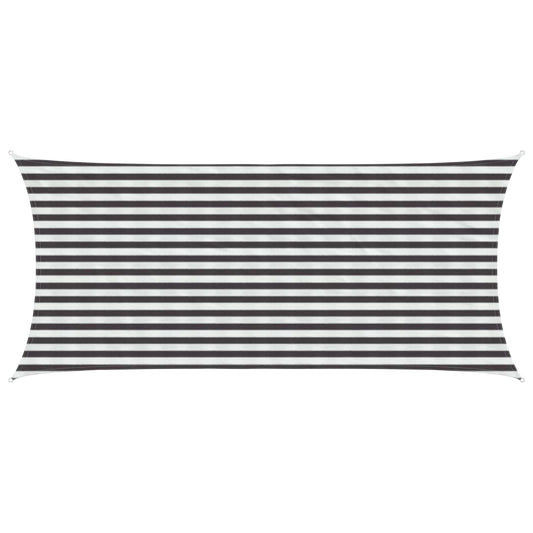 Sunshade Sail 2 x 4.5 m HDPE Rectangular Anthracite and White
