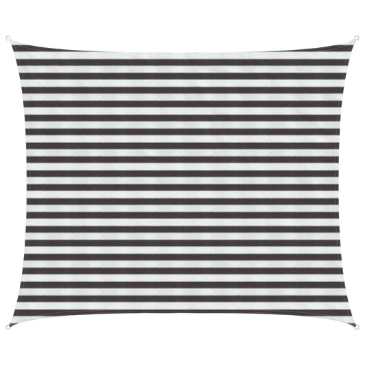 Sunshade Sail 2.5 x 3.5 m HDPE Rectangular Anthracite and White