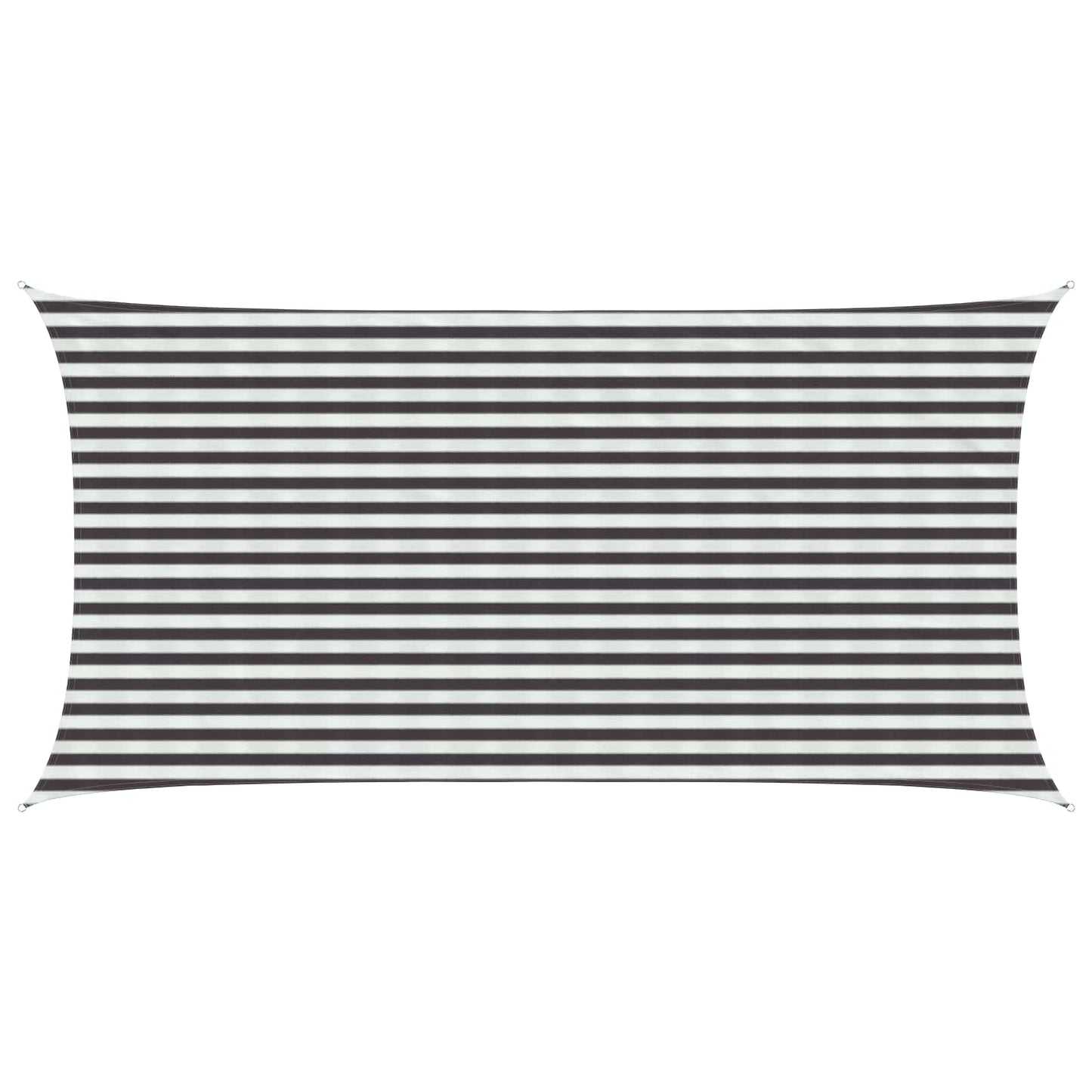 Sunshade Sail Anthracite and White 2.5 x 5 m HDPE