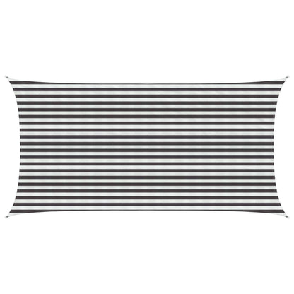 Sunshade Sail Anthracite and White 2.5 x 6 m HDPE