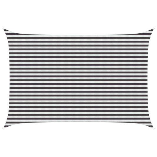 Sunshade Sail 3 x 4 m HDPE Rectangular Anthracite and White