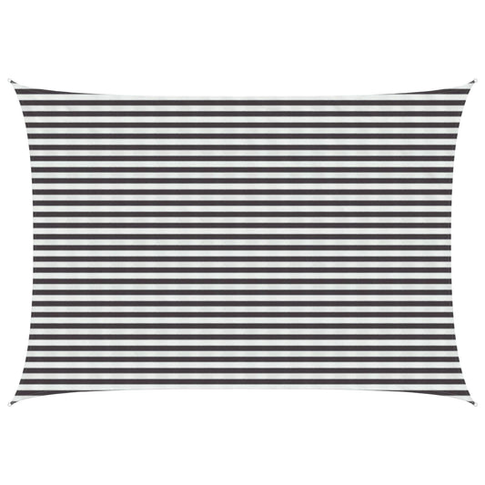 Sunshade Sail 3.5 x 5 m HDPE Rectangular Anthracite and White