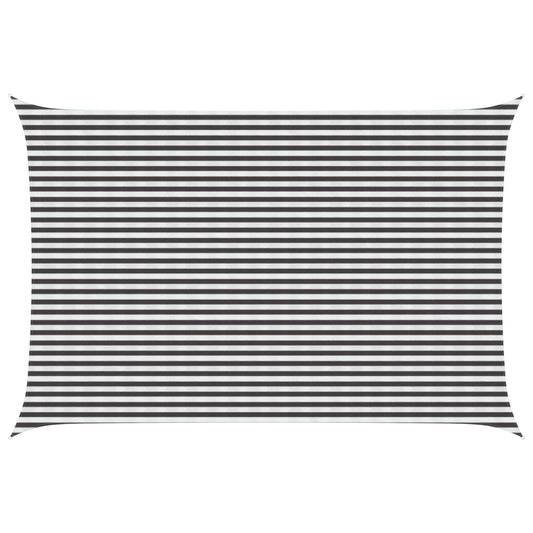 Sunshade Sail 4 x 5 m HDPE Rectangular Anthracite and White