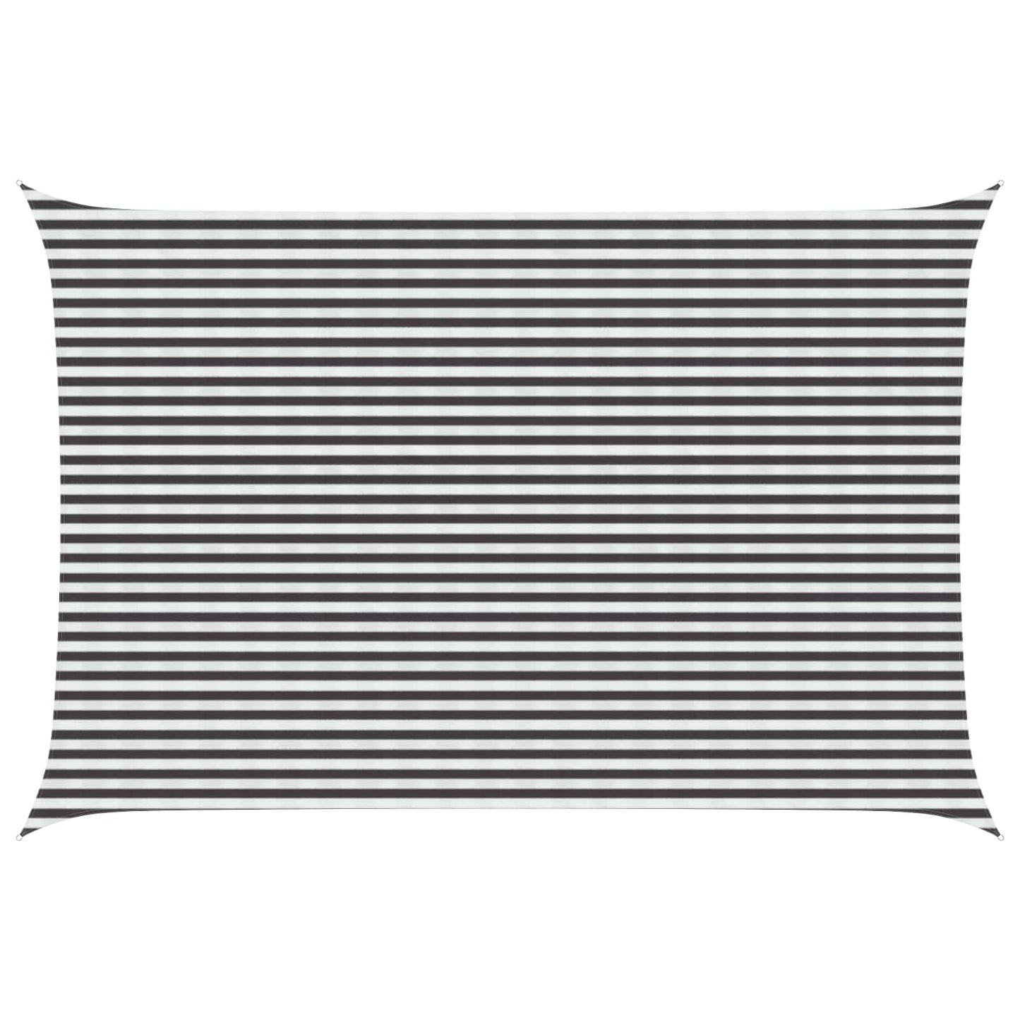 Sunshade Sail Anthracite and White 4 x 6 m HDPE