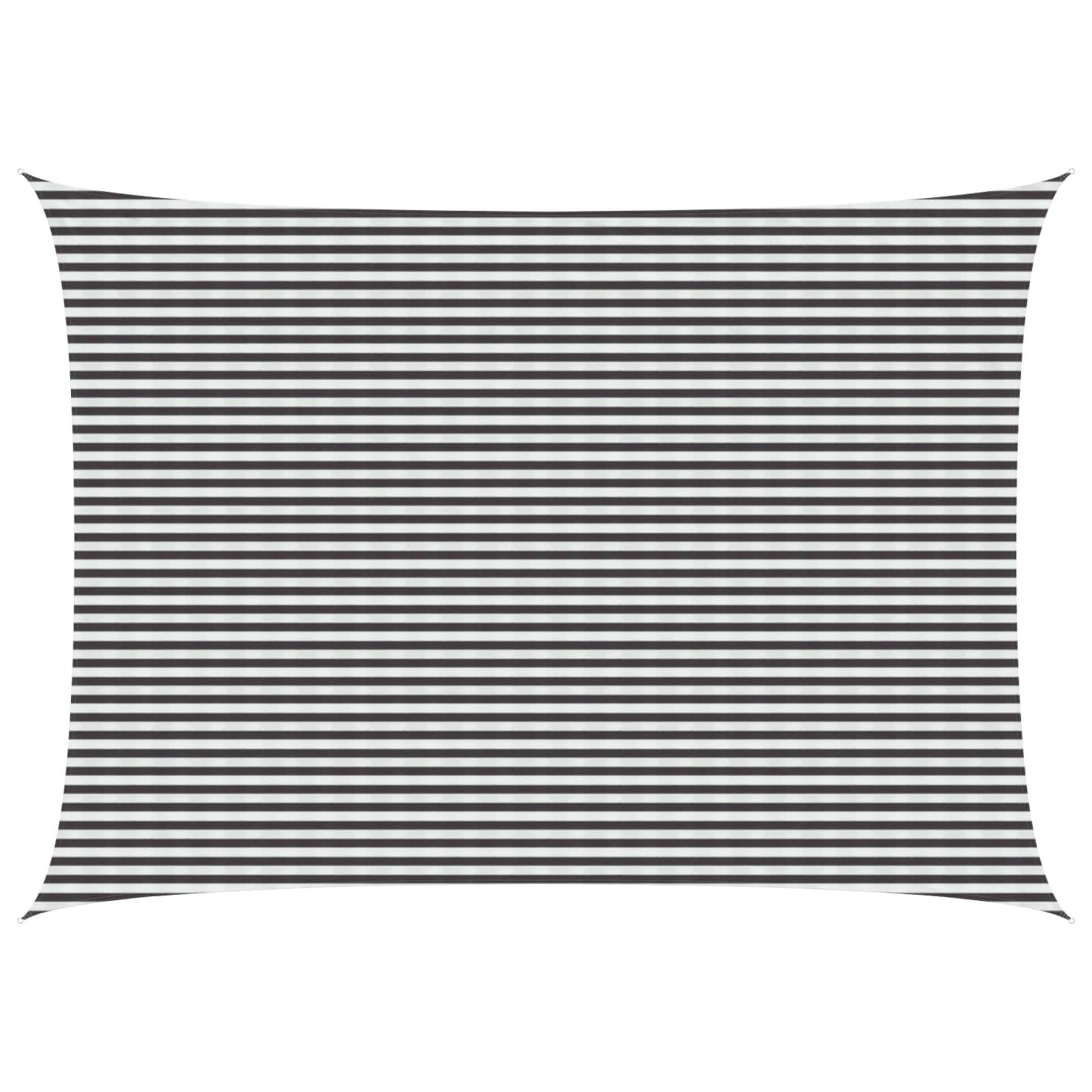 Sunshade Sail Anthracite and White 5 x 6 m HDPE