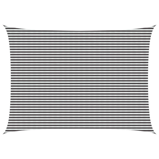 Sunshade Sail 5 x 6 m HDPE Rectangular Anthracite and White