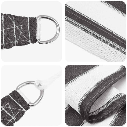 Sunshade Sail Anthracite and White 6 x 8 m HDPE