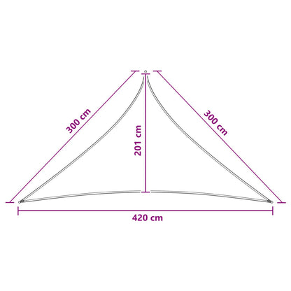 Sunshade Sail Anthracite and White 3 x 3 x 4.2 m HDPE