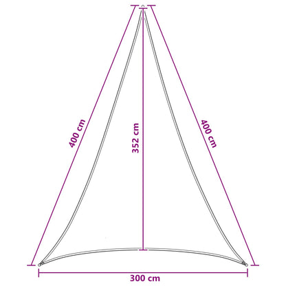 Sunshade Sail 3 x 4 x 4 m HDPE