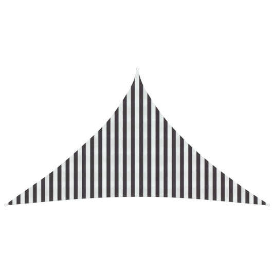 Sunshade Sail 5 x 5 x 5 m HDPE Triangular Anthracite and White