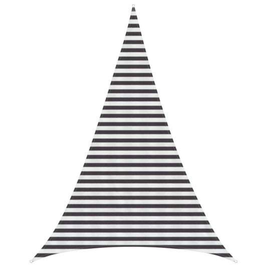 Sunshade Sail 5 x 6 x 6 m HDPE Triangular Anthracite and White