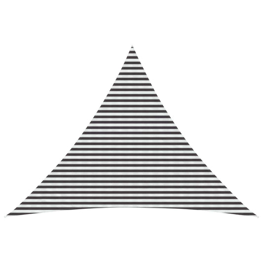 Sunshade Sail Triangular 5 x 5 x 6 m HDPE Anthracite and White