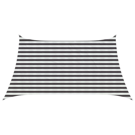 Sunshade Sail 3 / 4 x 2 m HDPE Rectangular Anthracite and White