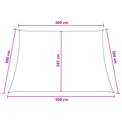 Sunshade Sail Anthracite and White 4 / 5 x 3 m HDPE