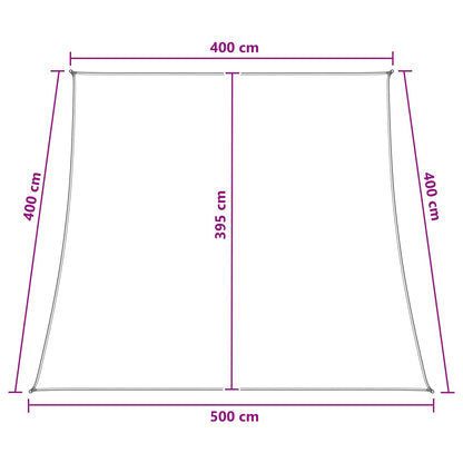 Sunshade Sail Anthracite and White 4 / 5 x 4 m HDPE