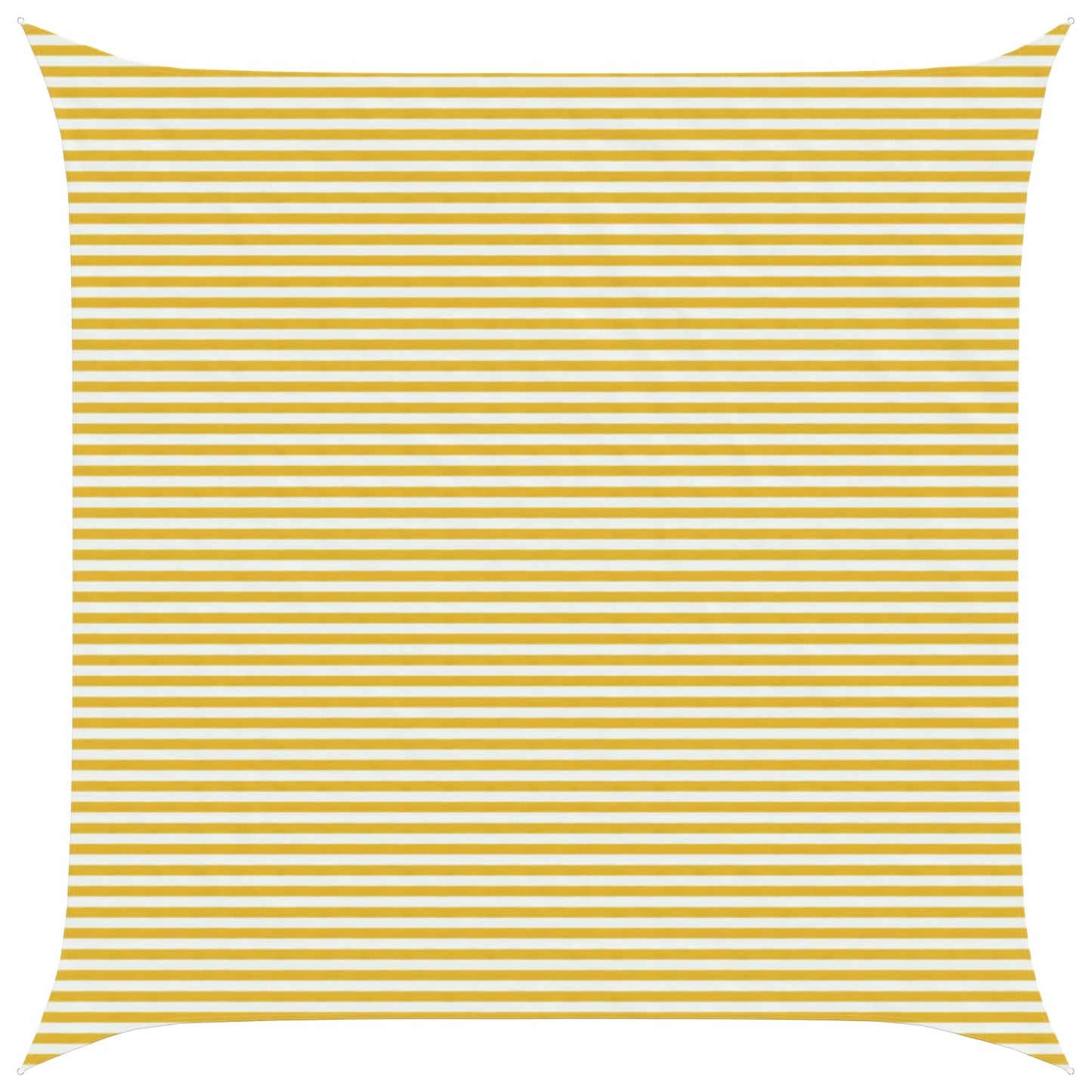 Sunshade Sail Yellow and White 7 x 7 m HDPE