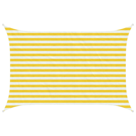Sunshade Sail Rectangular 2 x 2.5 m HDPE Yellow and White