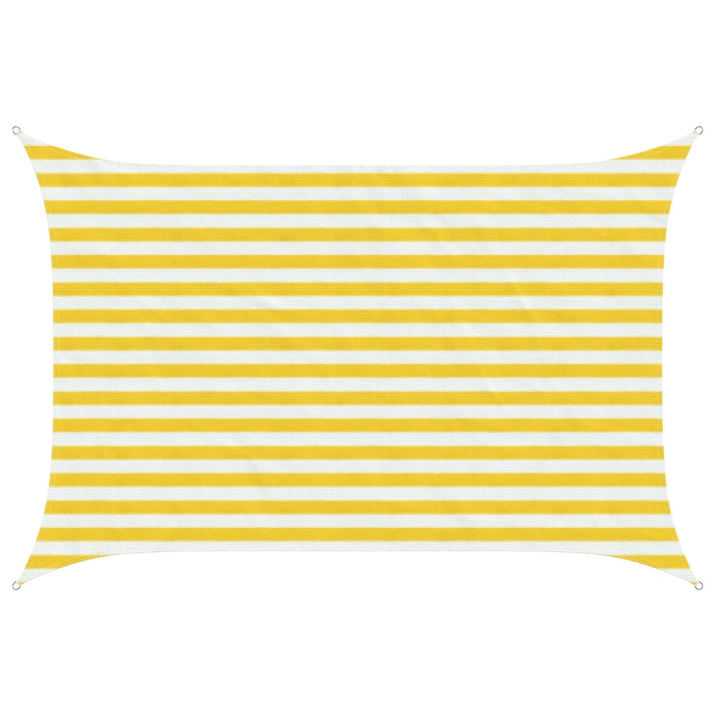 Sunshade Sail Yellow and White 2 x 3 m HDPE