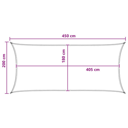 Sunshade Sail Yellow and White 2 x 4.5 m HDPE