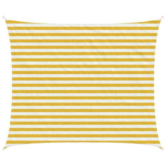 Sunshade Sail 2.5 x 4 m HDPE Rectangular Yellow and White