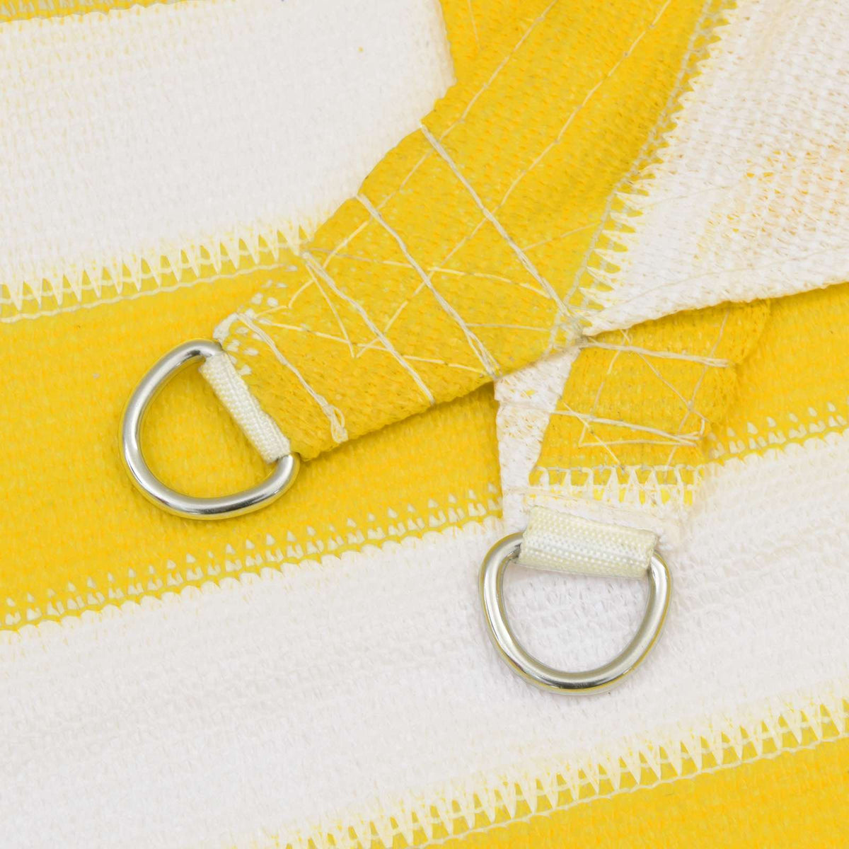 Sunshade Sail 6 x 8 m HDPE Rectangular Yellow and White