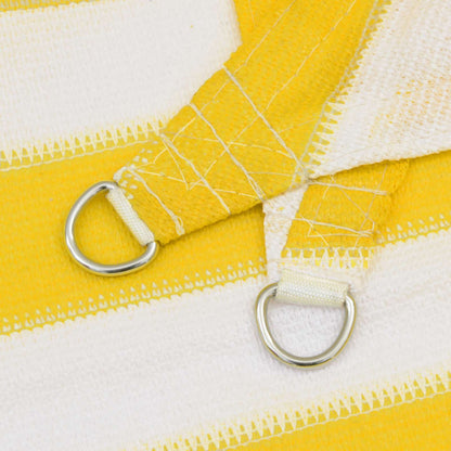 Sunshade Sail 6 x 8 m HDPE Rectangular Yellow and White
