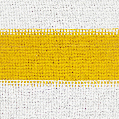 Sunshade Sail 6 x 8 m HDPE Rectangular Yellow and White