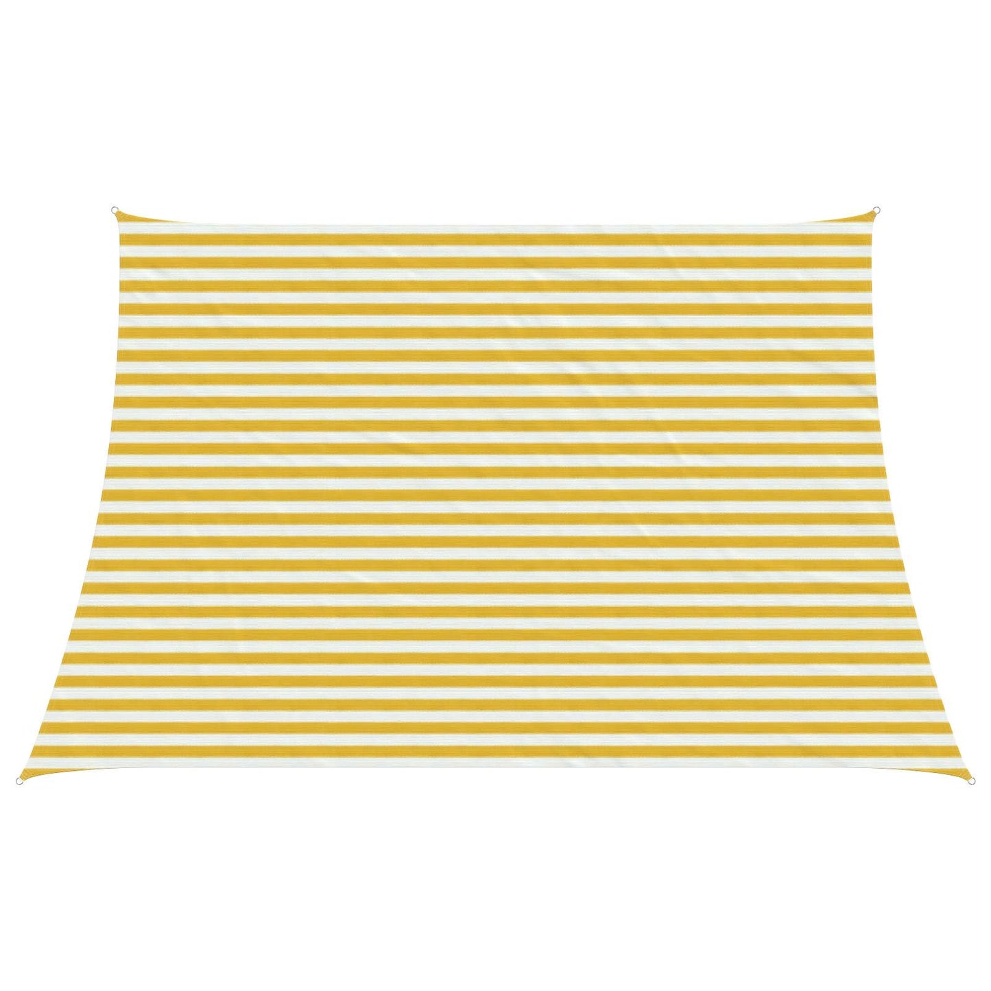 Sunshade Sail Yellow and White 3 / 4 x 3 m HDPE