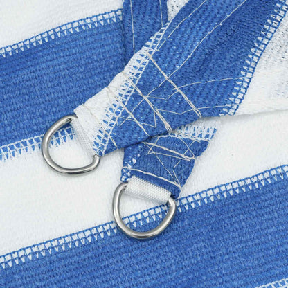 Sunshade Sail Blue and White 3.6 x 3.6 m HDPE