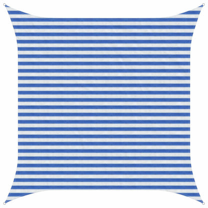 Sunshade Sail Blue and White 3.6 x 3.6 m HDPE