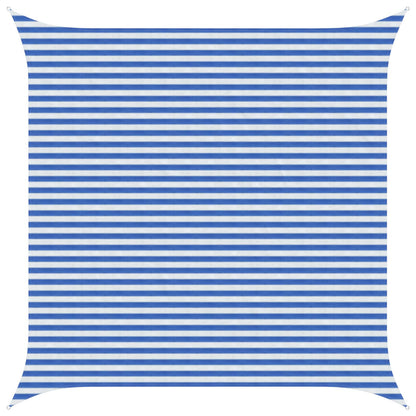 Sunshade Sail Blue and White 4.5 x 4.5 m HDPE