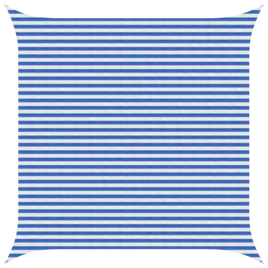 Sunshade Sail 4.5 x 4.5 m HDPE Square Blue and White