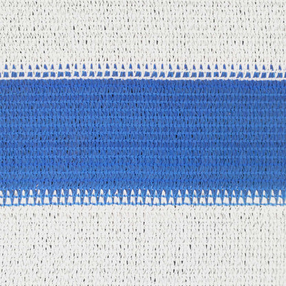 Sunshade Sail Blue and White 4.5 x 4.5 m HDPE