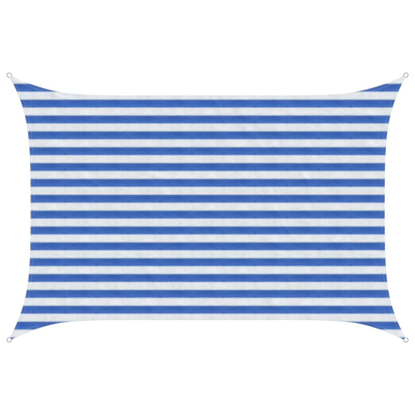 Sunshade Sail Blue and White 2 x 3 m HDPE