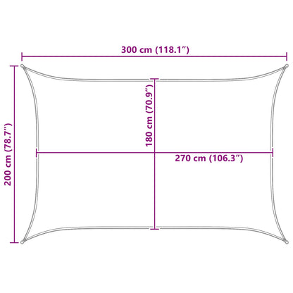 Sunshade Sail Blue and White 2 x 3 m HDPE