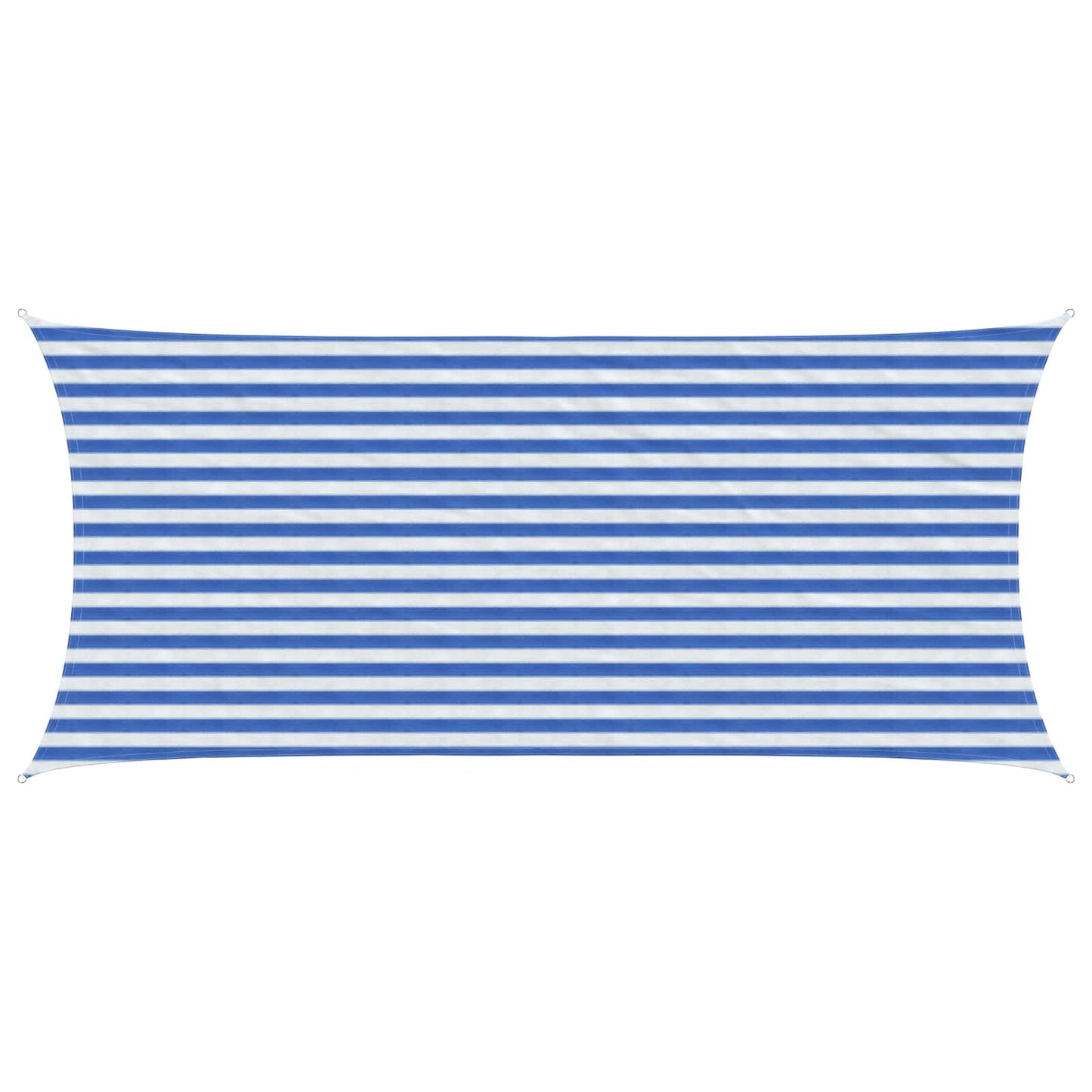 Sunshade Sail Blue and White 2 x 5 m HDPE