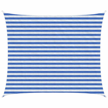 Sunshade Sail Blue and White 2.5 x 4 m HDPE
