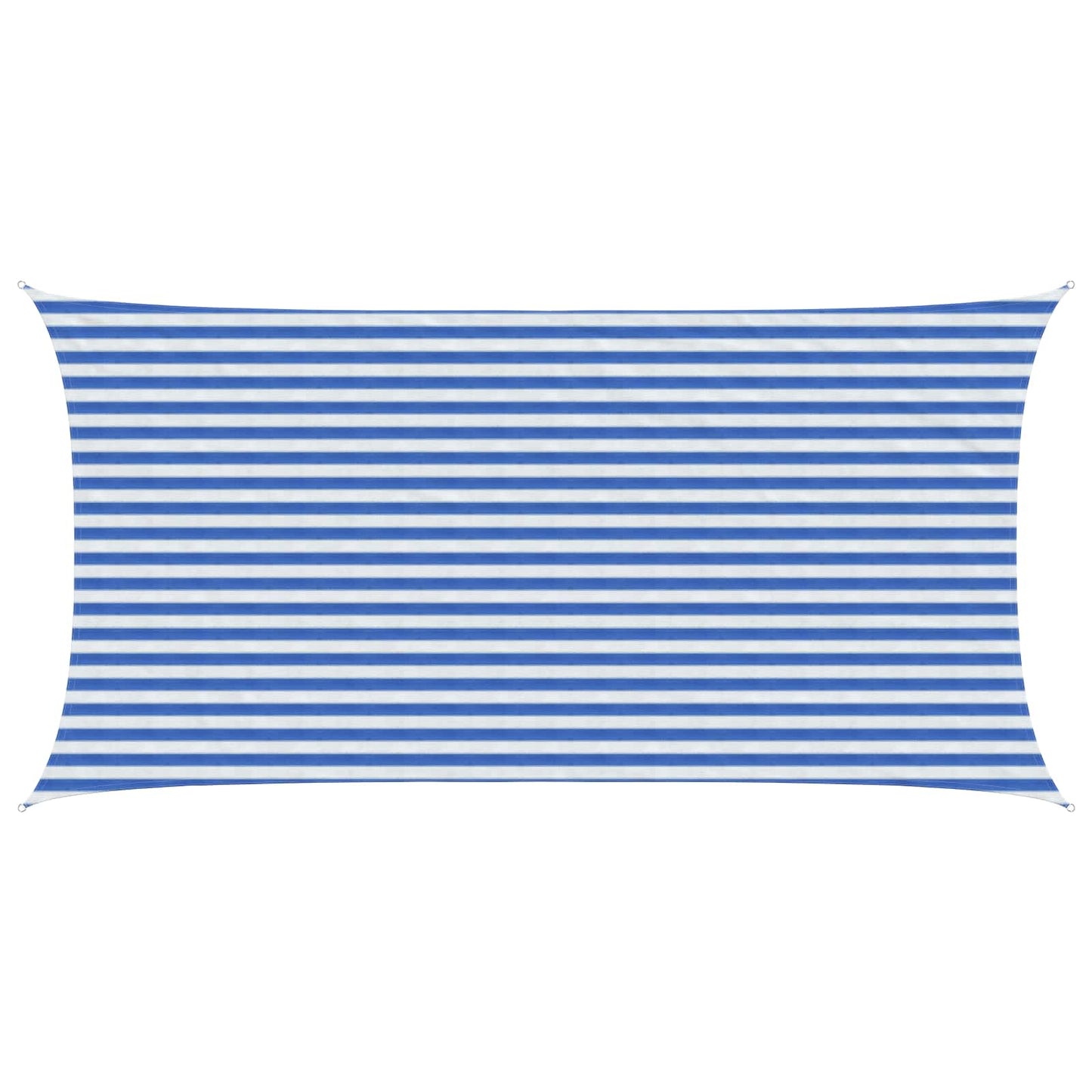 Sunshade Sail Blue and White 2.5 x 5 m HDPE