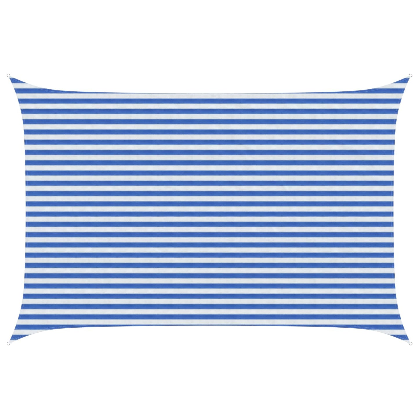 Sunshade Sail Blue and White 3 x 5 m HDPE